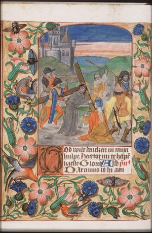 The carrying of the cross: Christ bears the cross