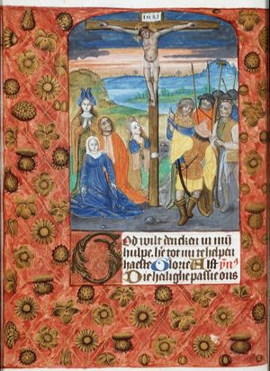 The Crucifixion, with Mary, St. John, St. Mary Magdalene and soldiers