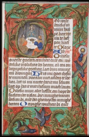 Supper at Emmaus: Christ and the two pilgrims at table