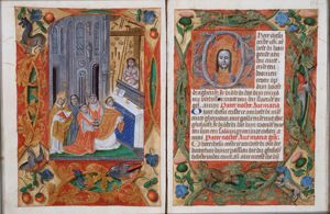 The mass of St. Gregory the Great: Christ appears on the altar