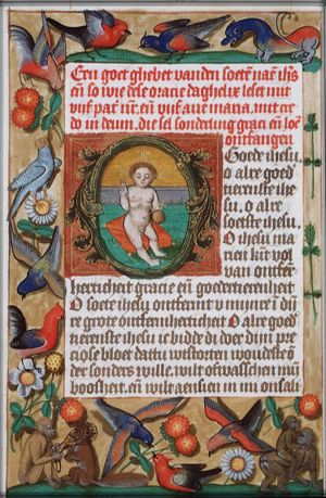 Salvator Mundi: the Christ-child holding an orb