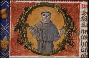 St. Francis of Assisi showing his stigmata