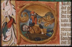 David and Goliath: David beheads Goliath with his sword