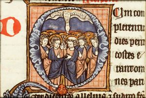 Pentecost: the Holy Spirit descends upon the apostles