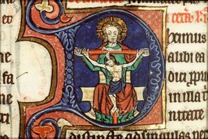 The Trinity: God the Father holding the crucifix (Mercy-Seat)