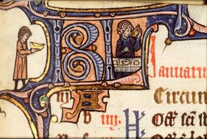 January: a man dining