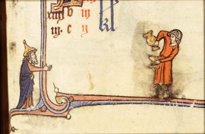 January: a man pouring wine