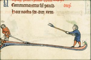 June: men working the land
