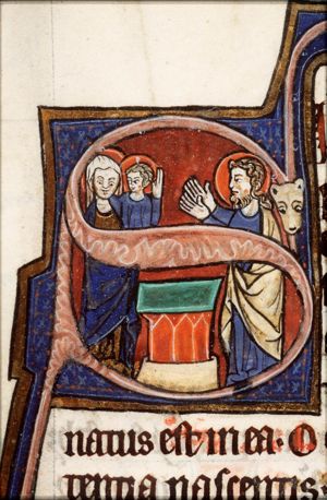 The presentation in the temple: Mary presents the Christ-child to Simeon