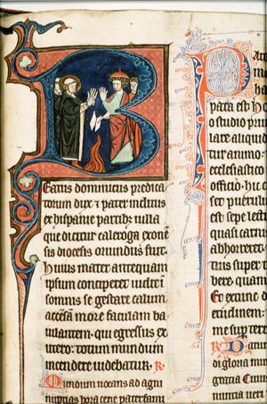 St. Dominic of Calerueja burns heretical writings