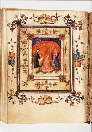 Christ as Salvator Mundi, St. Antony Abbot of Egypt and St. Christopher carrying the Christ-child