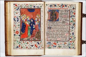 Pentecost: the Holy Spirit descends upon Mary and the apostles