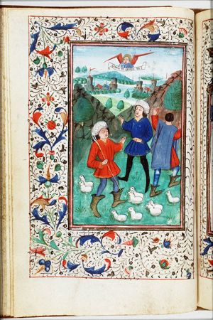 The annunciation of Christ's birth to the shepherds