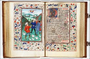 The annunciation of Christ's birth to the shepherds