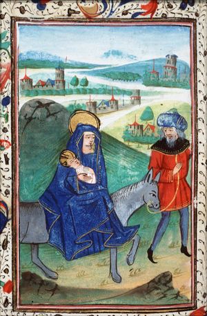 The Flight into Egypt: Mary, St. Joseph and the Christ-child on their way