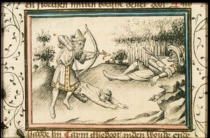 Cain is accidentally shot dead by an arrow of the blind Lamech