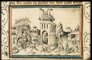 Nimrod supervising the building of the Tower of Babel