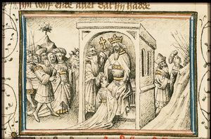 The Pharaoh of Egypt restores Sarah, whom he had appropriated, to Abraham