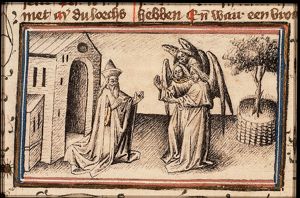 Abraham is visited by the three angels