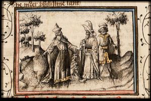Abraham makes a covenant with Abimelech about a well at Beersheba