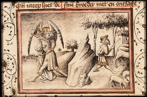 Jacob wrestles with the angel