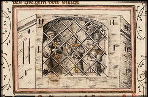 Joseph in prison interprets the dreams of the butler and the baker
