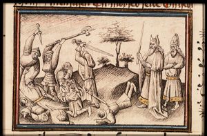 Moses causes the Levites to kill the idolators