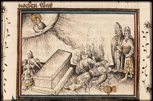 The death of Nadab and Abihu, the sons of Aaron