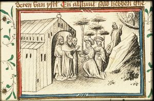 Moses is petitioned by the daughters of Zelophehad