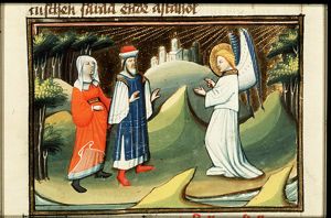 An angel announces the birth of Samson to Manoah and his wife