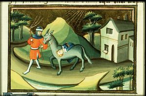 The Levite travels home with his dead concubine on an ass