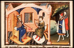 Saul casts his spear at David