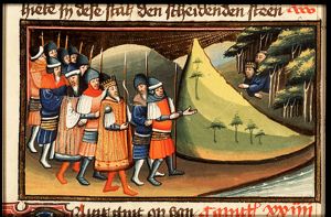 David is pursued by Saul and his men in the wilderness of Maon