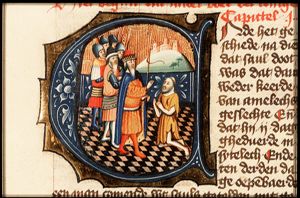 The Amalekite brings the tidings of Saul's and Jonathan's death to David