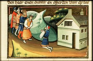 David buys a threshing-floor of Araunah to build an altar
