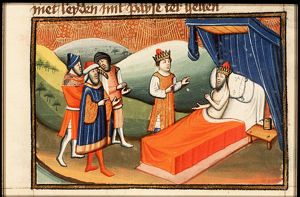 David on his deathbed gives his last admonitions to Solomon