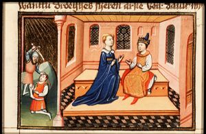 Bathsheba brings Adoniah's request to Solomon; the death of Adoniah