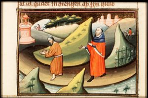 Elijah reproves King Ahab for killing Naboth in order to take his vineyard