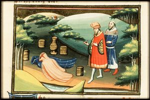 The inhabitants of Samaria(?) visit the abandoned camp of the Aramaeans
