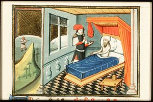 Ahaziah visits Jehoram on his sickbed