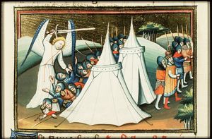 The angel of the Lord decimates the Assyrian camp of king Sennacherib