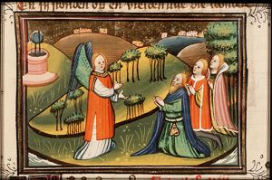 The angel Raphael reveals his identity to Tobit, Tobias and Sarah