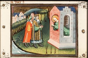 Daniel is discovered by the conspirators while praying before an open window