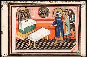 Daniel unmasks the priests of Bel by showing their footprints to Cyrus