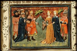Judith shows the head of Holofernes to the people of Bethuliah