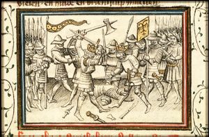 The battle between Alexander and Darius