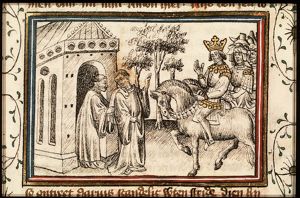 Alexander visits the temple of Ammon