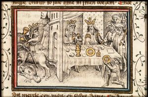 Alexander visits Darius in disguise; he flees with his golden cup