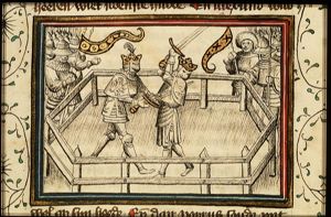 Alexander defeats King Porus in single combat