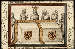 Ptolemy mourns at the tomb of Alexander